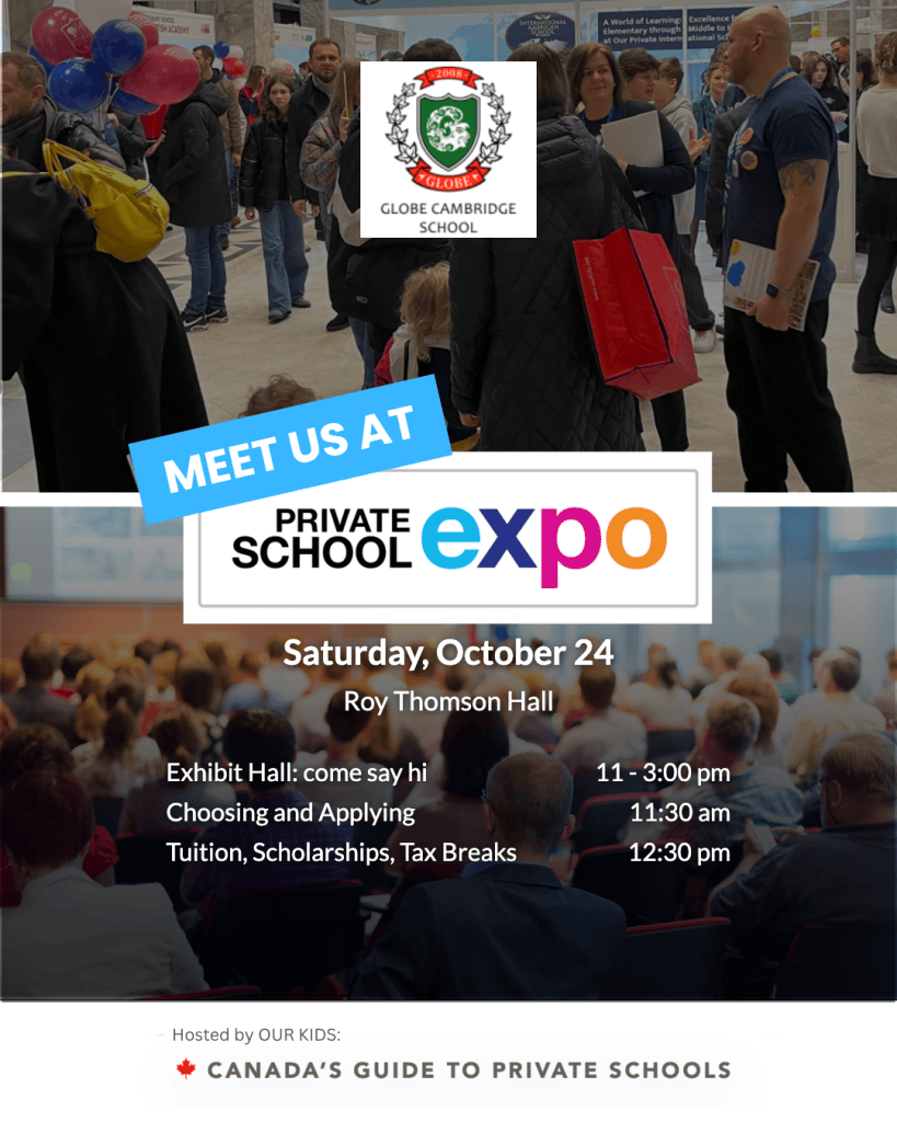 Meet GCS at the Our Kids private school expo on October 24th at Roy Thomson Hall.
